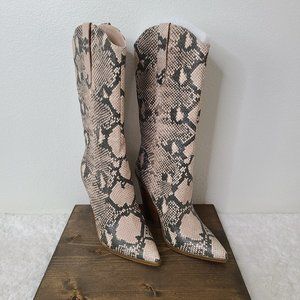 Steve Madden Renzo Tan Snake Western 